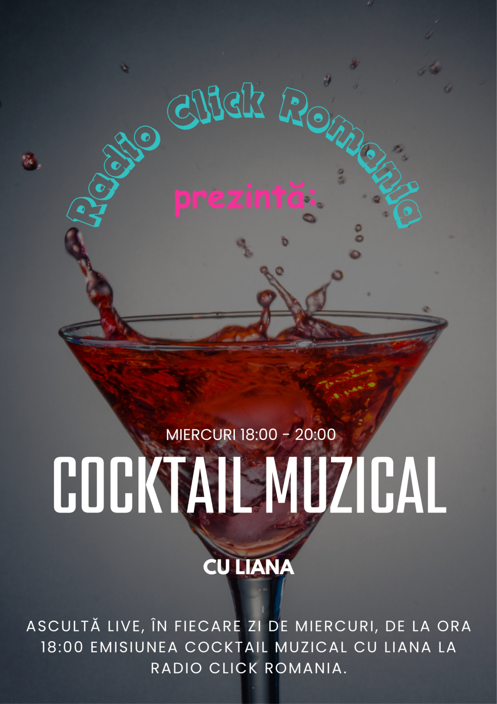 Cocktail muzical cu Liana la Radio Click Romania, Cocktail muzical cu Liana, Liana la Radio Click Romania, Cocktail muzical, cocktail cu Liana, Liana Radio Click Romania, Liana la Radio Click,