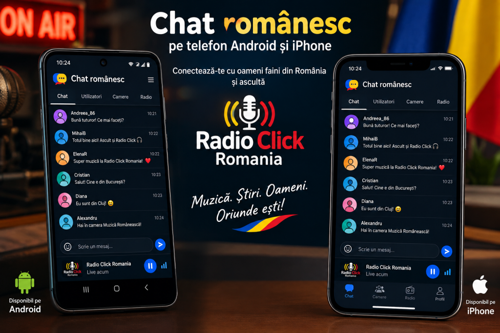 Chat românesc pe telefon Android și iPhone – Radio Click Romania